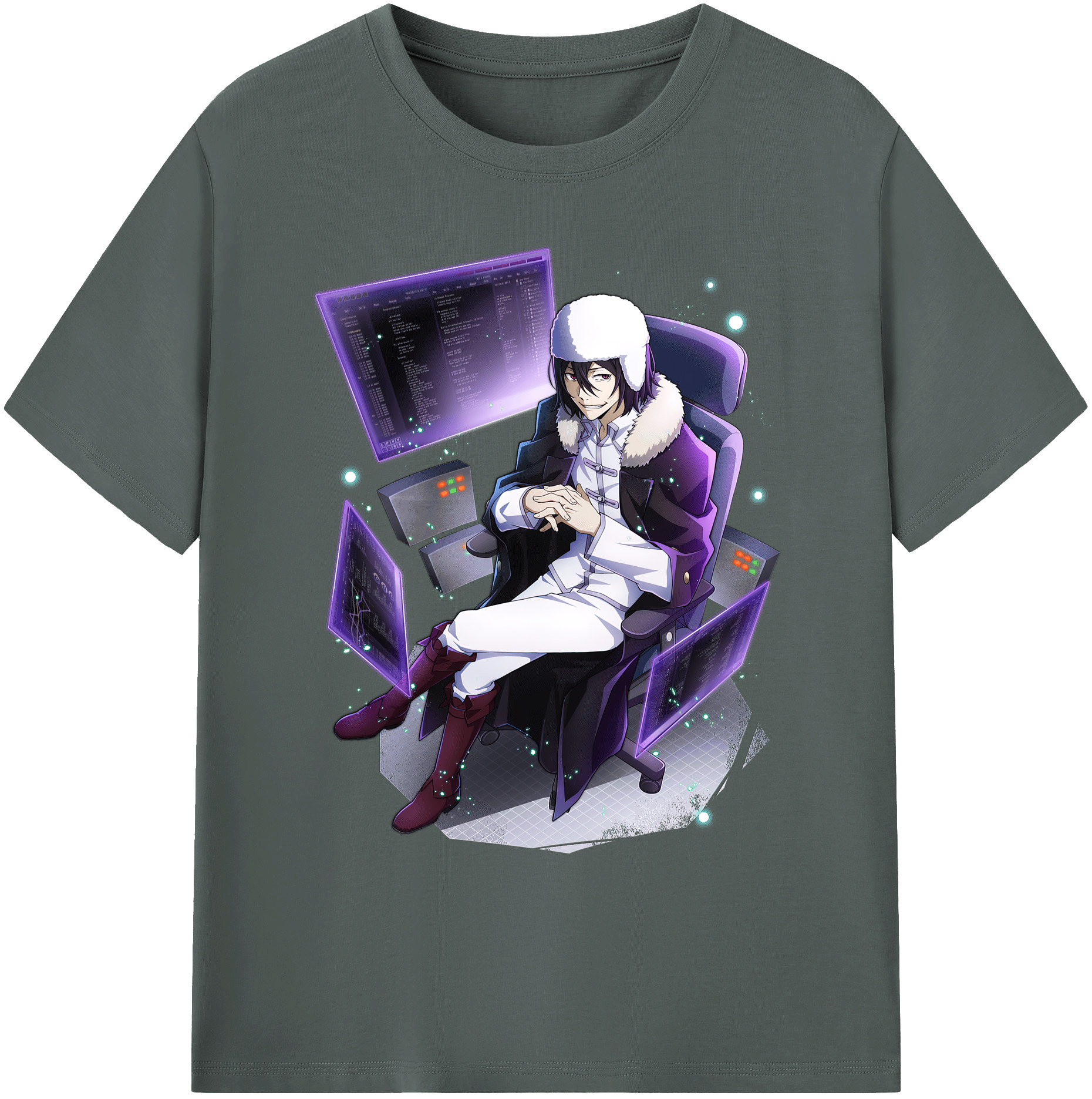 （画像用） 文豪ストレイドッグス Bungo Stray Dogs 綿100％ メンズ半袖Tシャツ｜肌触りやわらか＆通気性